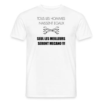 cadeau meilleur mecano bricoleur passionné - T-shirt homme - blanc - Devant - AI Model Male 178 dark (178cm)