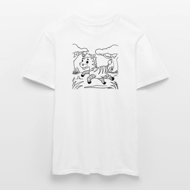 Zebra 🦓 coloring page for creative development Men's T-Shirt