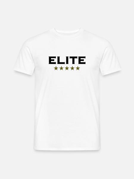 Elite Text 5 Sterne Für die Besten der Besten - Männer T-Shirt - Weiß