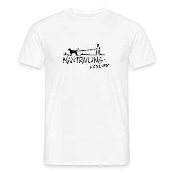 Mantrailing forever search dog dog lovers - Men's T-Shirt - white - Front - AI Model Male 178 dark (178cm)