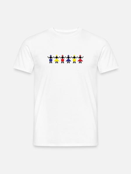 HORA - Traditional Romanian folk art - Men's T-Shirt - white