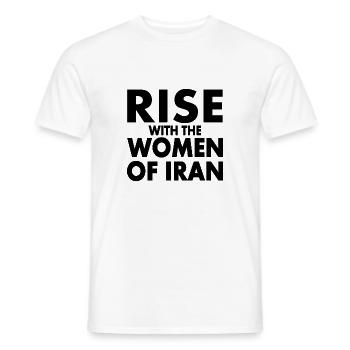 Rise with the women of iran - T-shirt homme - blanc - Devant - AI Model Male 178 dark (178cm)