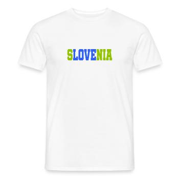 I love Slovenia Slowenien Slovenija Herz Heart - Männer T-Shirt - Weiß - Vorne - AI Model Male 178 dark (178cm)