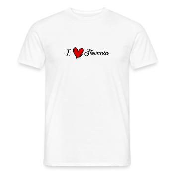 I love Slovenia Slowenien Slovenija Herz Heart - Männer T-Shirt - Weiß - Vorne - AI Model Male 178 dark (178cm)