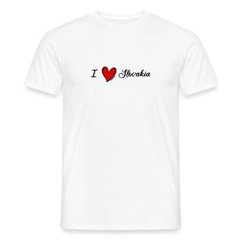 I love Slovakia - Slowakei - Männer T-Shirt - Weiß - Vorne - AI Model Male 178 dark (178cm)