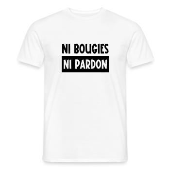 ni bougies ni pardon - T-shirt homme - blanc - Devant - AI Model Male 178 dark (178cm)