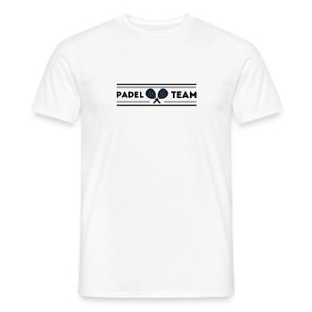 Padel Shirt / Team Outfit - Männer T-Shirt - Weiß - Vorne - AI Model Male 178 dark (178cm)