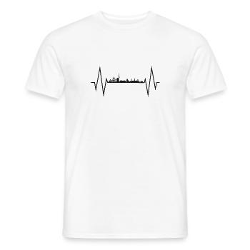 Hamburg puls Geschenk Moin Sprüche - Männer T-Shirt - Weiß - Vorne - AI Model Male 178 dark (178cm)