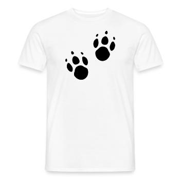 Tierspur Pfotenabdruck Tierfreund - Männer T-Shirt - Weiß - Vorne - AI Model Male 178 dark (178cm)