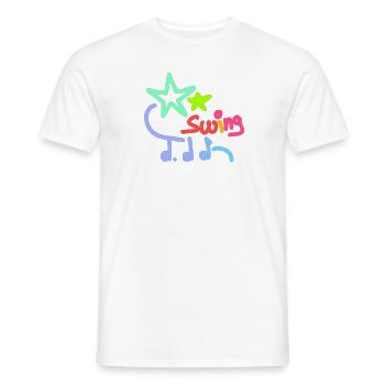 Swing ♩♩♪ - Männer T-Shirt - Weiß - Vorne - AI Model Male 178 dark (178cm)