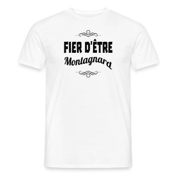 fier d'être montagnard - T-shirt homme - blanc - Devant - AI Model Male 178 dark (178cm)