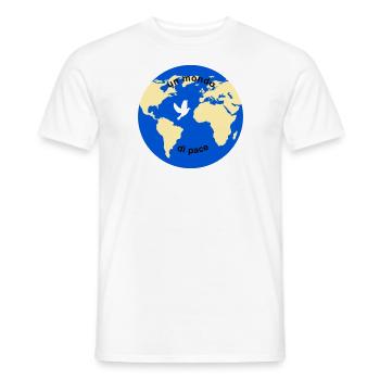 Globus it - Männer T-Shirt - Weiß - Vorne - AI Model Male 178 dark (178cm)
