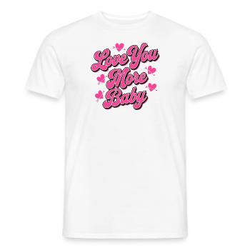 Je t'aime mon amour T-shirt pour cadeau valentin - T-shirt homme - blanc - Devant - AI Model Male 178 dark (178cm)