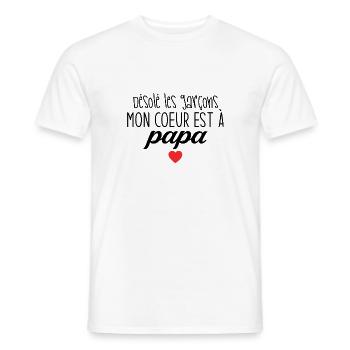 Cute and Tender Design for Daddy's Girls - Men's T-Shirt - white - Front - AI Model Male 178 dark (178cm)
