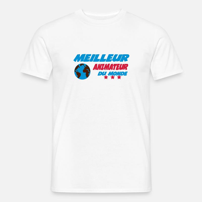Meilleur animateur du monde - Männer T-Shirt - Weiß