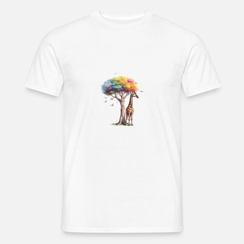 Giraffe - Männer T-Shirt - Weiß