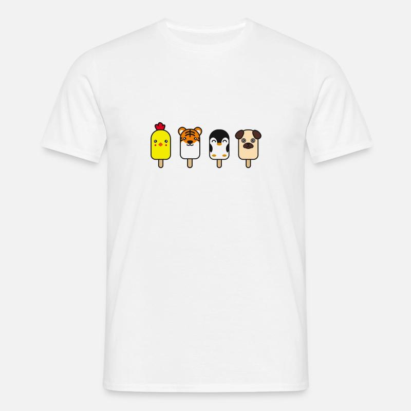 Les animaux comme glace - T-shirt Homme - blanc