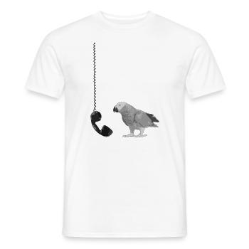 Telefon - Männer T-Shirt - Weiß - Vorne - AI Model Male 178 dark (178cm)