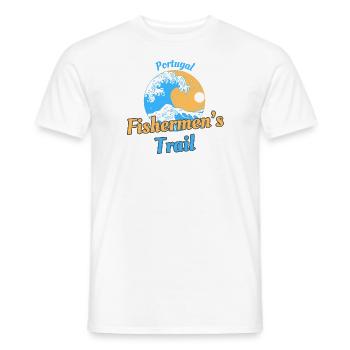 Fishermen's Trail Portugal Algarve Hiking - Men's T-Shirt - white - Front - AI Model Male 178 dark (178cm)