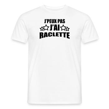 j'peux pas j'ai raclette - T-shirt homme - blanc - Devant - AI Model Male 178 dark (178cm)