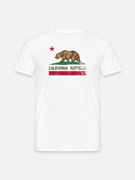 California Vintage Grunge - Männer T-Shirt - Weiß