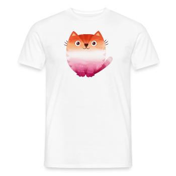 Statement, lesbian, gay, lesbian, cat - Men's T-Shirt - white - Front - AI Model Male 178 dark (178cm)