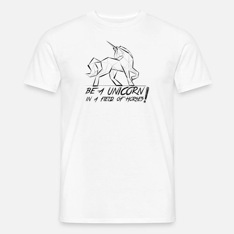 Sei ein Einhorn! - Männer T-Shirt - Weiß