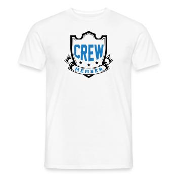 crew member - Men's T-Shirt - white - Front - AI Model Male 178 dark (178cm)