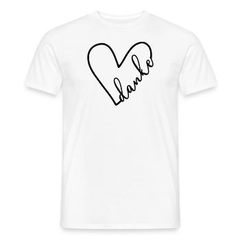 Herz Danke - Männer T-Shirt - Weiß - Vorne - AI Model Male 178 dark (178cm)