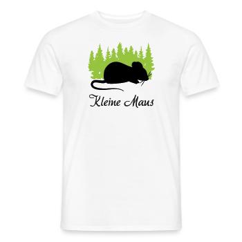 "Süße Maus: Zierliche Niedlichkeit" - Männer T-Shirt - Weiß - Vorne - AI Model Male 178 dark (178cm)