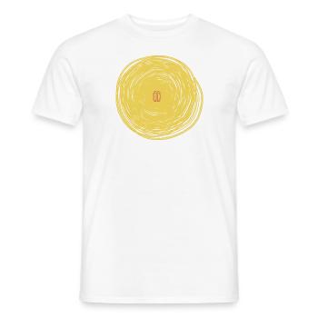 Vinyle OG | Style de pinceau dessiné à la main - T-shirt homme - blanc - Devant - AI Model Male 178 dark (178cm)