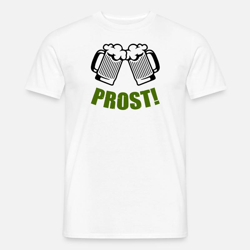 bier prost - Männer T-Shirt - Weiß