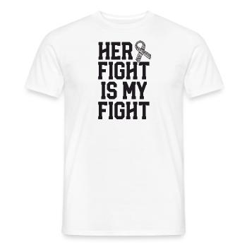 Her Fight Is My Fight Rare Disease Awareness - Men's T-Shirt - white - Front - AI Model Male 178 dark (178cm)