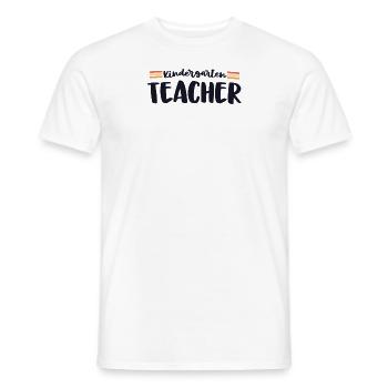 Retro Kindergarten Teacher Kinder Crew 70s Retour - T-shirt homme - blanc - Devant - AI Model Male 178 dark (178cm)