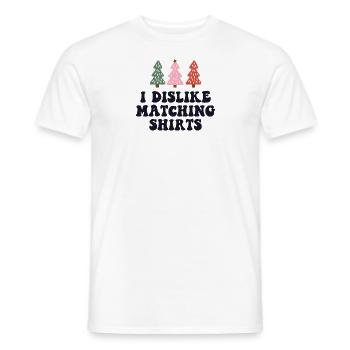 Je déteste les chemises de Noël assorties couple de Noël - T-shirt homme - blanc - Devant - AI Model Male 178 dark (178cm)