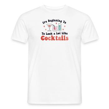 Beginnen, wie Cocktails Weihnachten auszusehen - Männer T-Shirt - Weiß - Vorne - AI Model Male 178 dark (178cm)