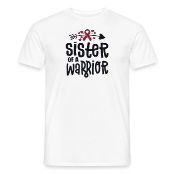 Sister Of A Warrior Vascular Malformation - Men's T-Shirt - white - Front - AI Model Male 178 dark (178cm)