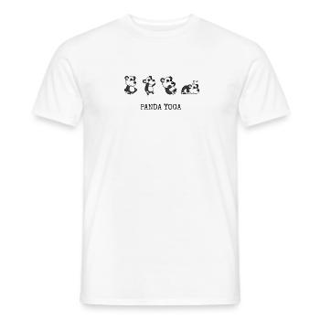 Panda Yoga | lustiges Geschenk - Männer T-Shirt - Weiß - Vorne - AI Model Male 178 dark (178cm)