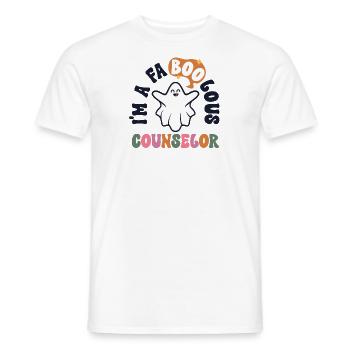 Faboolous Counselor Retro Halloween School - Men's T-Shirt - white - Front - AI Model Male 178 dark (178cm)