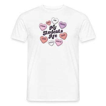 Enseignante Saint-Valentin Affirmations positives - T-shirt homme - blanc - Devant - AI Model Male 178 dark (178cm)