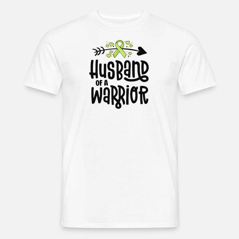 Ehemann eines Kriegers Lymphom Krebs Bewusstsein - Männer T-Shirt - Weiß