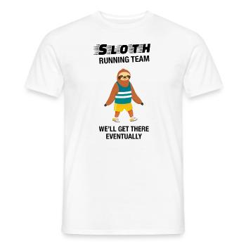 Sloth Running Team - Marathon Run Running - T-shirt homme - blanc - Devant - AI Model Male 178 dark (178cm)