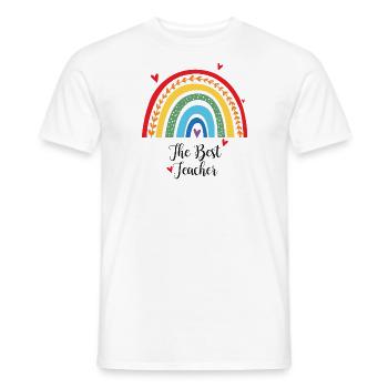 Meilleur professeur Le meilleur professeur Arc-en-ciel - T-shirt homme - blanc - Devant - AI Model Male 178 dark (178cm)