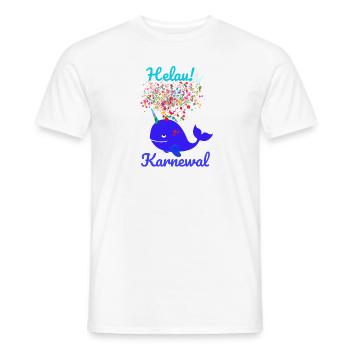 Carnaval, Carnaval, Baleine, Confettis, Helau - T-shirt homme - blanc - Devant - AI Model Male 178 dark (178cm)