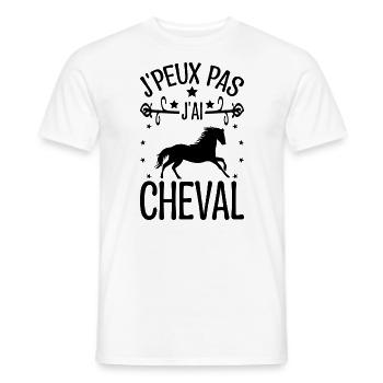 I can't I have horse - Men's T-Shirt - white - Front - AI Model Male 178 dark (178cm)