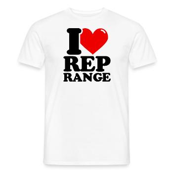 Gamme I Love Rep - Fitness Haltérophilie Drôle - T-shirt homme - blanc - Devant - AI Model Male 178 dark (178cm)