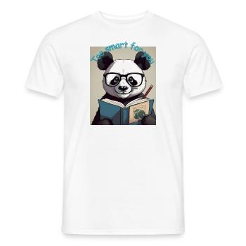 Der Lesende Panda - Männer T-Shirt - Weiß - Vorne - AI Model Male 178 dark (178cm)