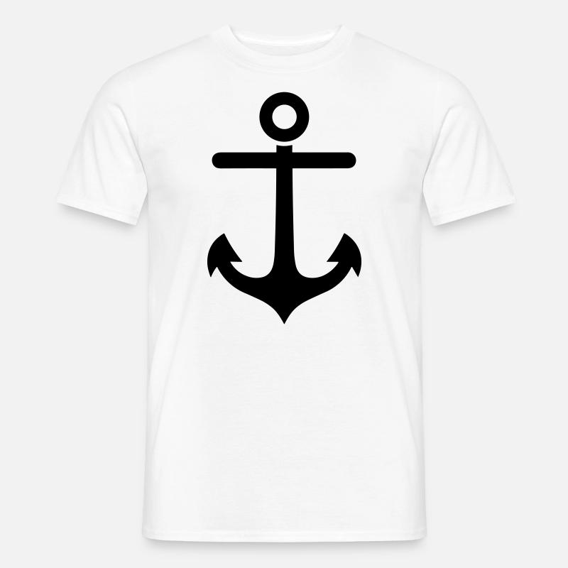 Anker - Männer T-Shirt - Weiß