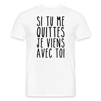 I'm Coming With You - Valentine's Day Humor - Men's T-Shirt - white - Front - AI Model Male 178 dark (178cm)