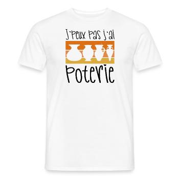 I can't I have pottery - Men's T-Shirt - white - Front - AI Model Male 178 dark (178cm)